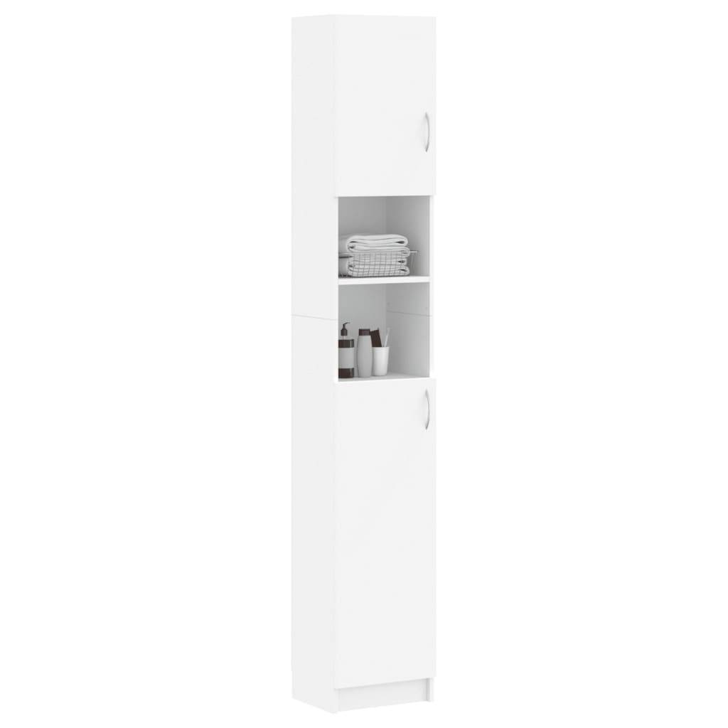 vidaXL Badezimmerschrank Weiß 32×25,5×190 cm Holzwerkstoff