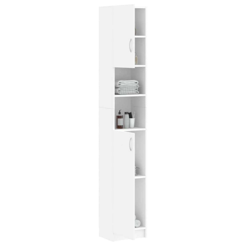 vidaXL Badezimmerschrank Weiß 32×25,5×190 cm Holzwerkstoff