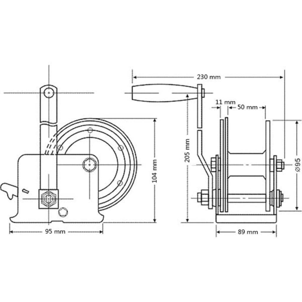 Toolland Handseilwinde bis 250 kg WHW250