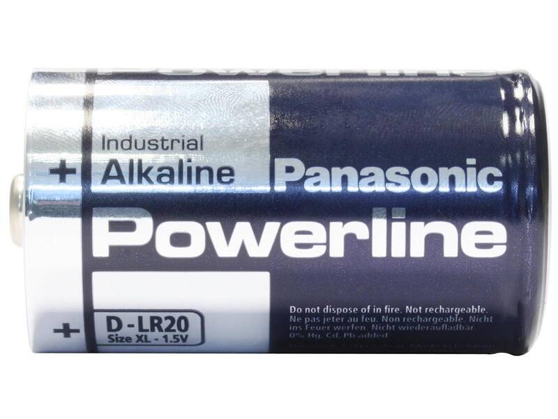 Panasonic PowerLine Batterie Alkali Mono D 1,5 V Shrink