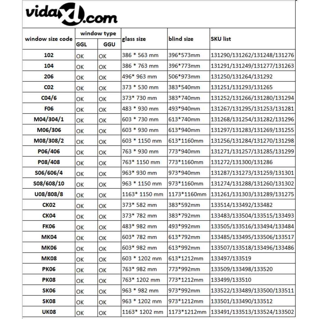 vidaXL Verdunkelungsrollo Beige C04