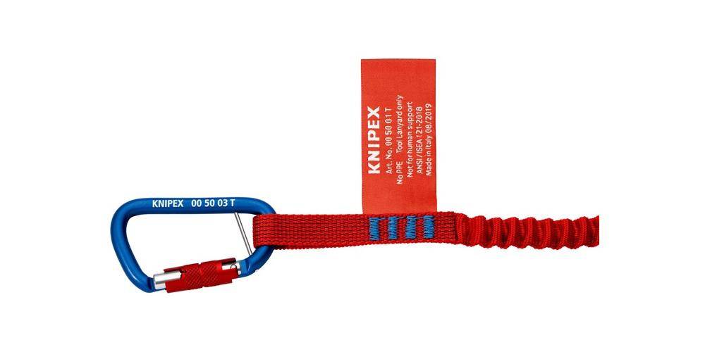 Materialkarabiner L.81mm m.Schraubverschluss blau besch.KNIPEX