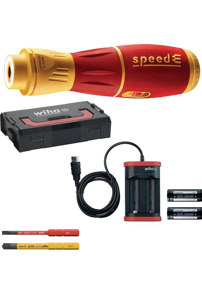 Schraubendreherset speedE® II electric 6-tlg.Akku Schlitz/(+/-Schlitz/PZD) WIHA