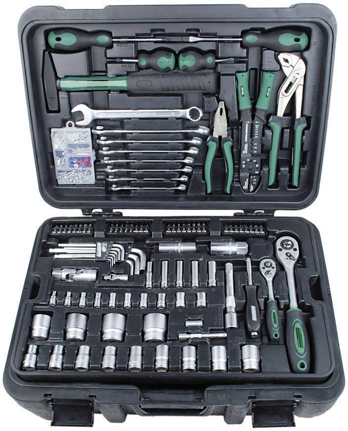 Brüder Mannesmann M29070 Heimwerker Werkzeugkoffer bestückt 122teilig (B x H x T) 360 x 240 x 530 m