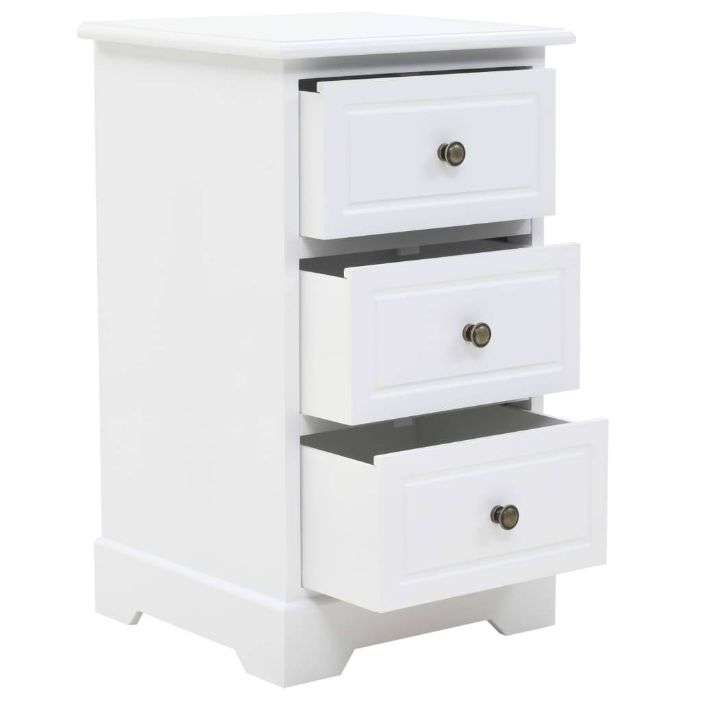 vidaXL Nachtschrank MDF und Kiefernholz 35x32x59 cm