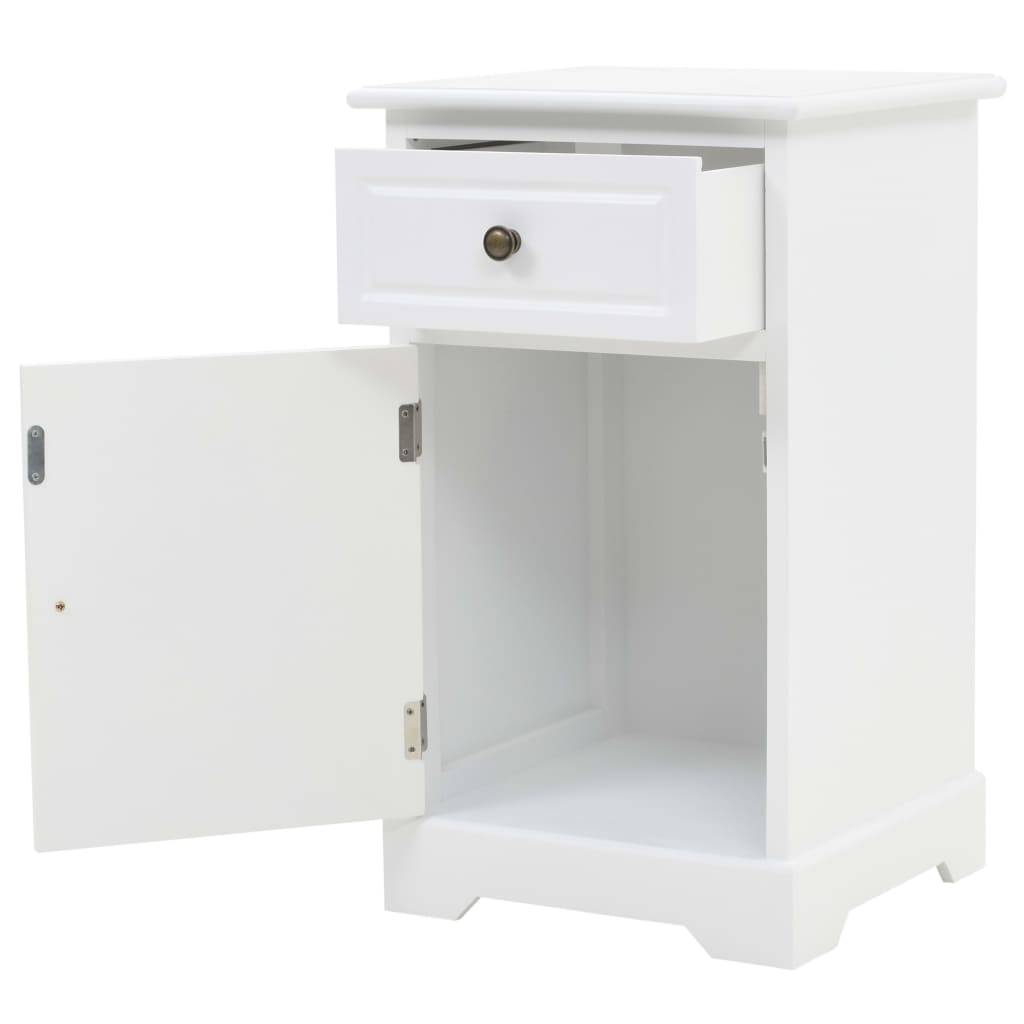 vidaXL Nachtschrank MDF und Kiefernholz 35x32x59 cm