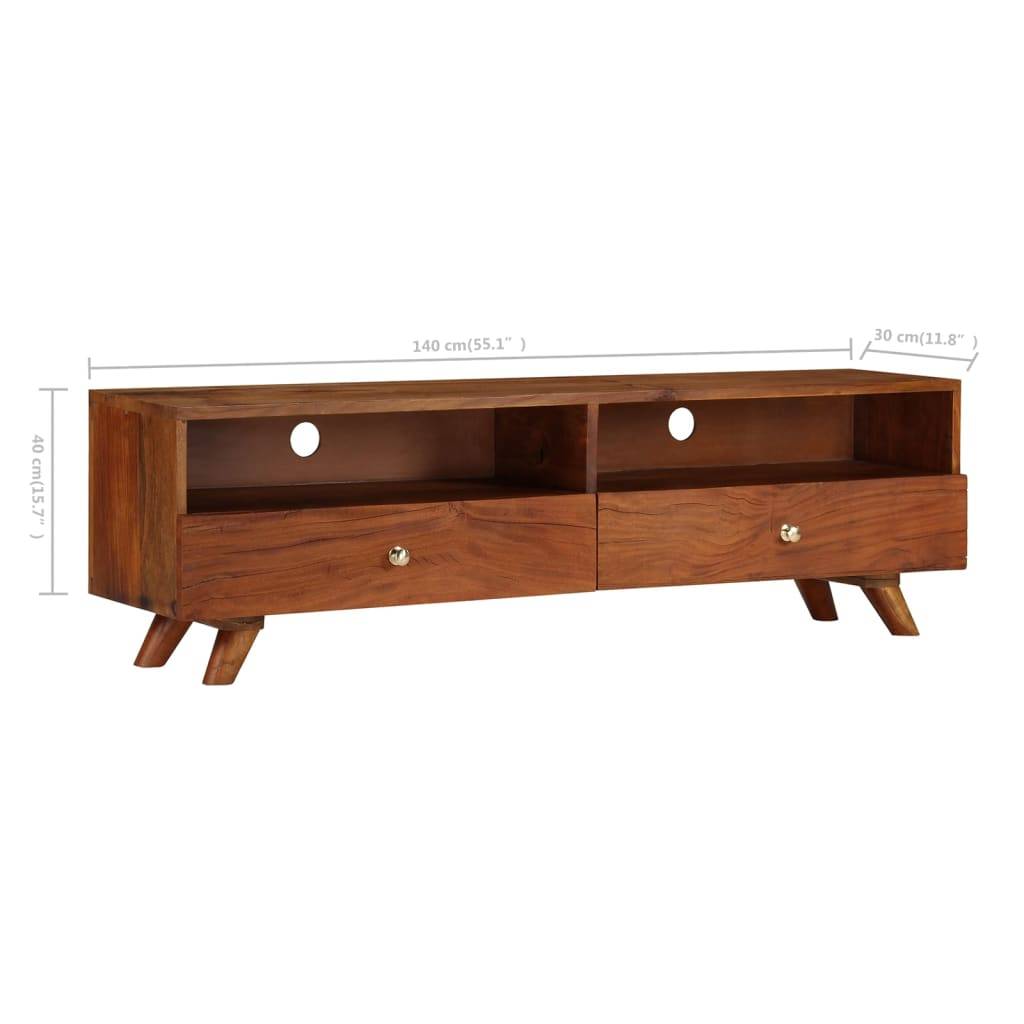 vidaXL TV-Schrank Altholz Massiv 140x30x40 cm