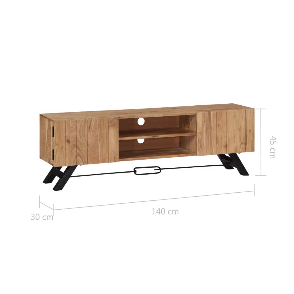 vidaXL TV-Schrank 140x30x45 cm Massivholz Akazie