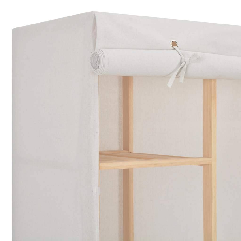 vidaXL Kleiderschrank Weiß 135 x 40 x 170 cm Stoff