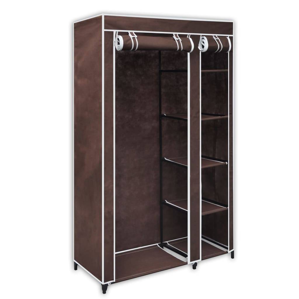 vidaXL Stoffschrank Braun