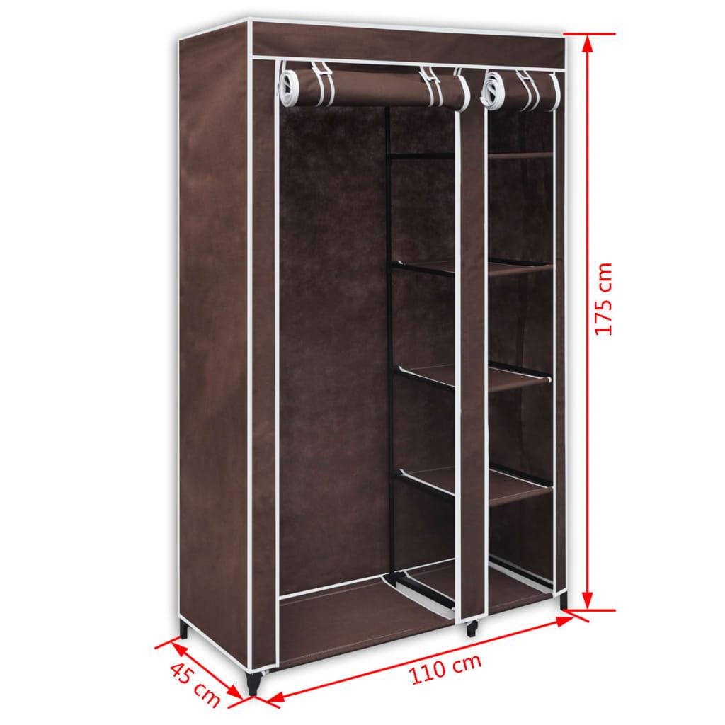 vidaXL Stoffschrank Braun