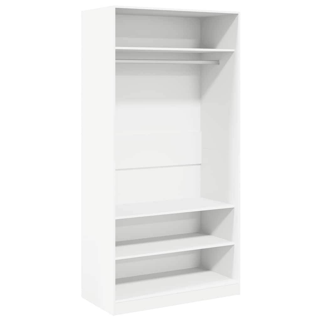 vidaXL Kleiderschrank Weiß 100×50×200 cm Holzwerkstoff