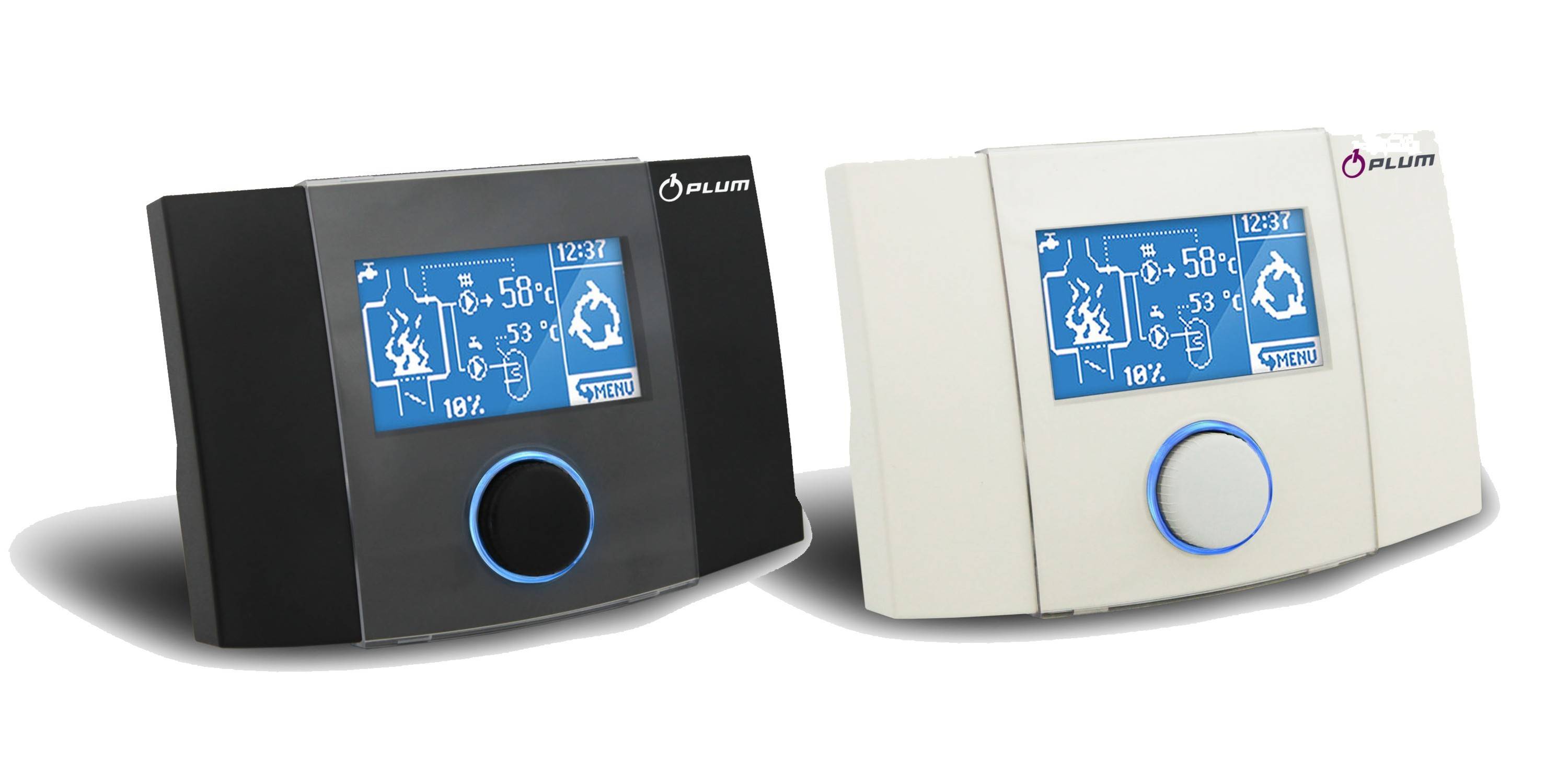 ecoKOM 250 Kaminregler für Pufferspeicher mit WW Speicher Schwarz 100