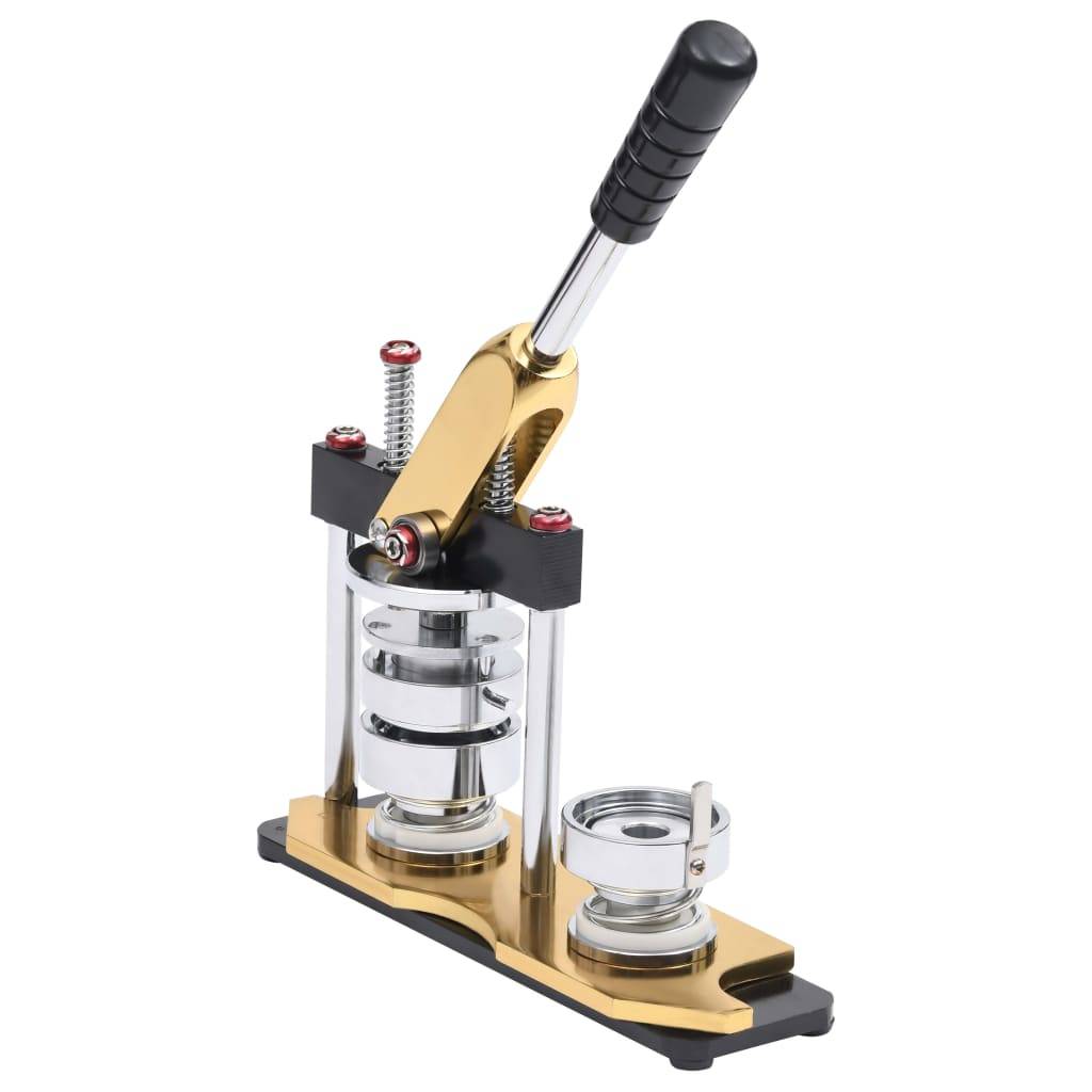vidaXL Buttonmaschine mit 500 Button-Teilen 25 mm Drehstanze