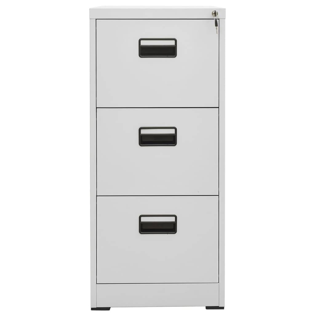 vidaXL Aktenschrank Hellgrau 46x62x102,5 cm Stahl