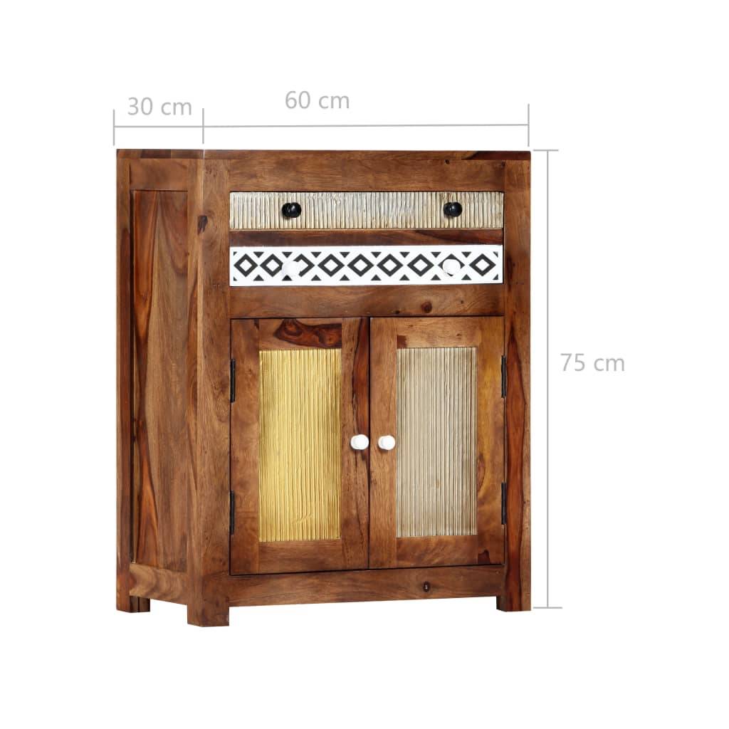 vidaXL Beistellschrank 60x30x75 cm Massivholz Palisander