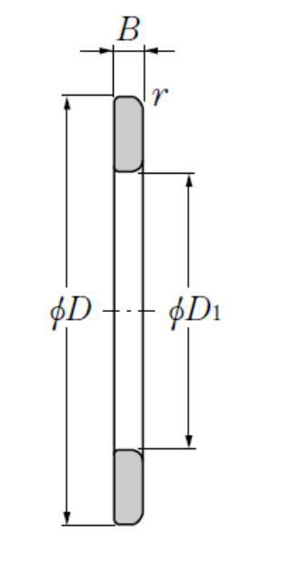 Gehäusescheibe GS 81208 NTN 42x68x5 mm