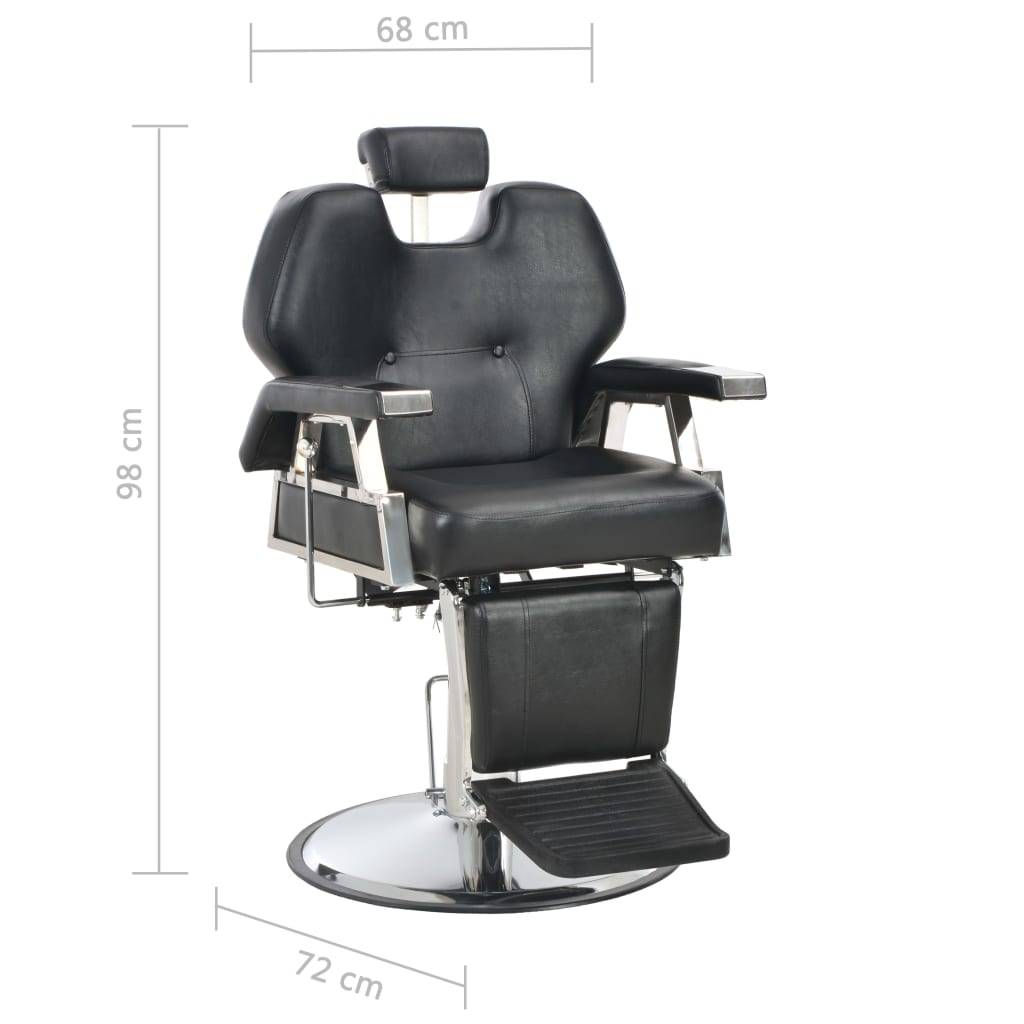 vidaXL Friseurstuhl Schwarz 72×68×98 cm Kunstleder