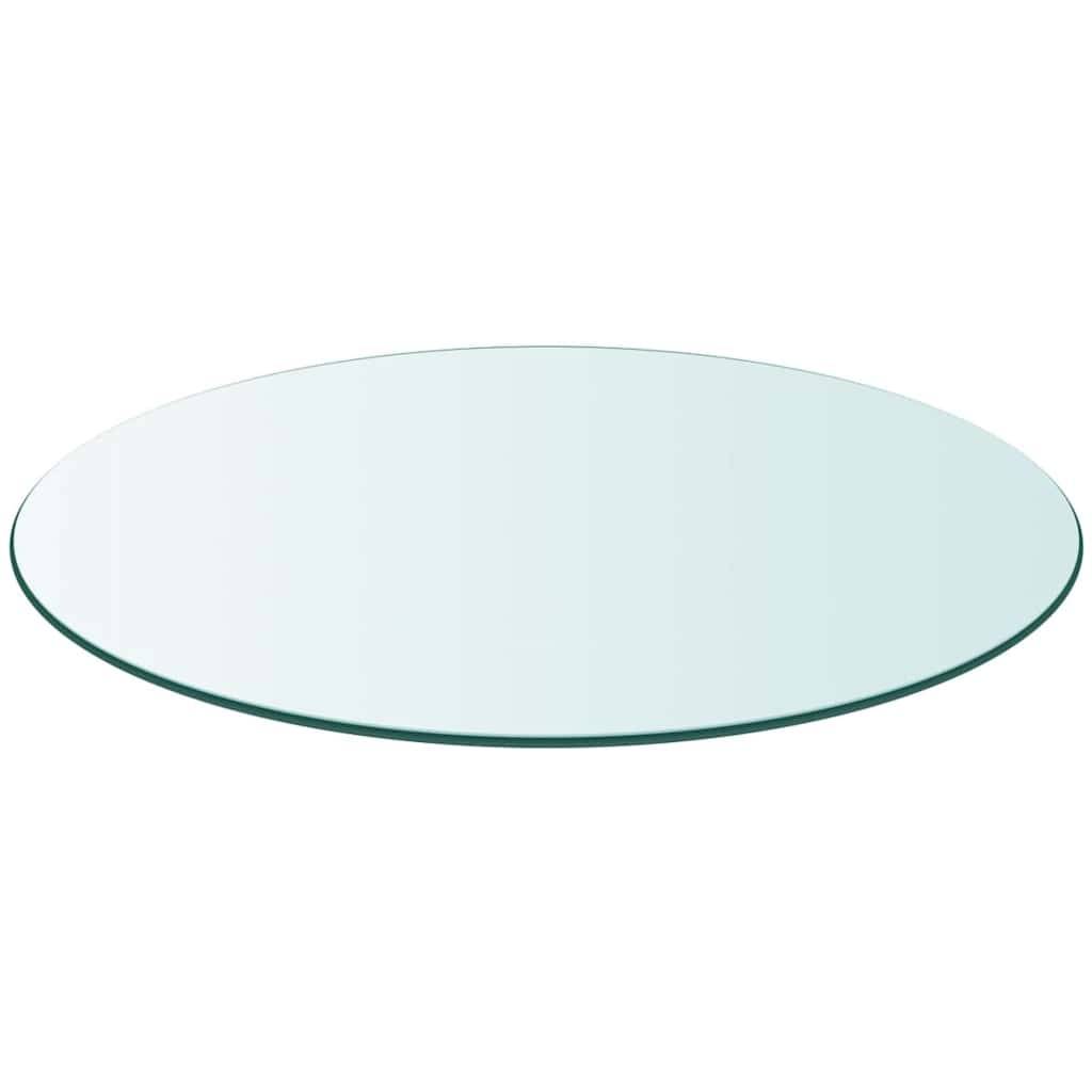 vidaXL Tischplatte aus gehärtetem Glas rund 500 mm