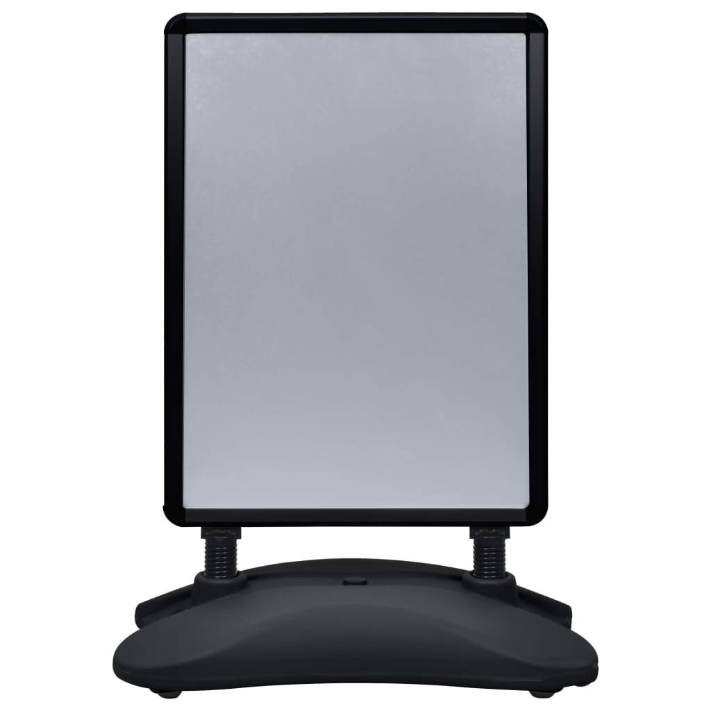 vidaXL A1-Plakatständer Wasserbefüllbar Schwarz Aluminiumlegierung