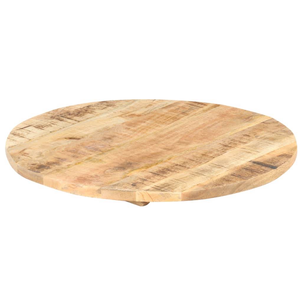 vidaXL Tischplatte Massivholz Mango Rund 25-27 mm 80 cm