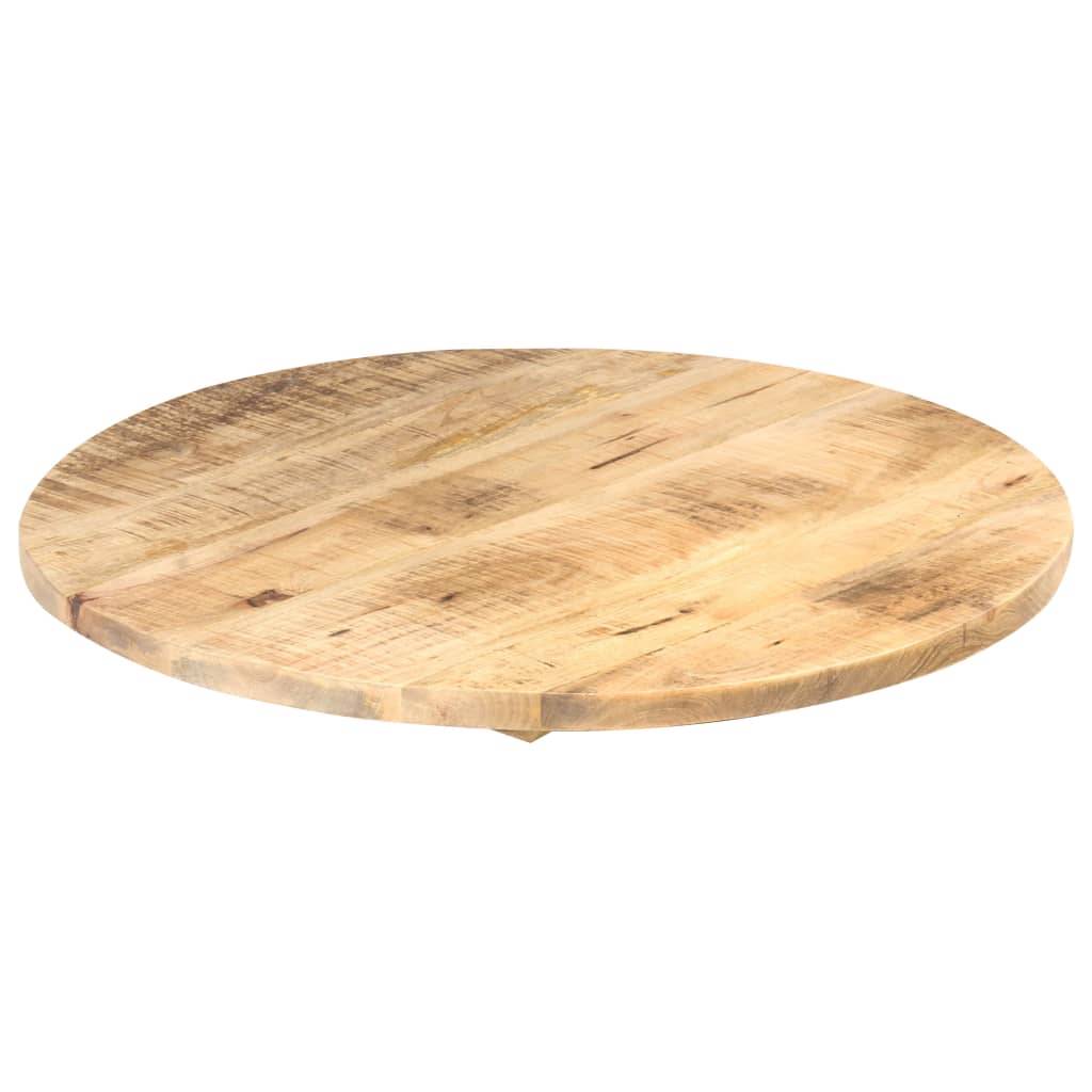 vidaXL Tischplatte Massivholz Mango Rund 25-27 mm 80 cm
