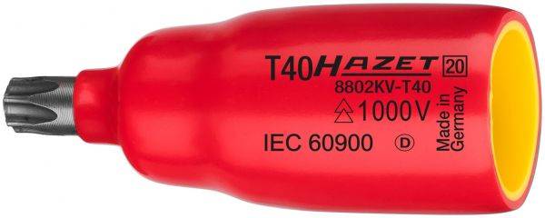 HAZET HAZET Schraubendreher-Steckschlüsseleinsatz 8802KV-T30 ? Vierkant hohl 10 mm (3/8 Zoll) ? Innen TORX 8802KV-T30