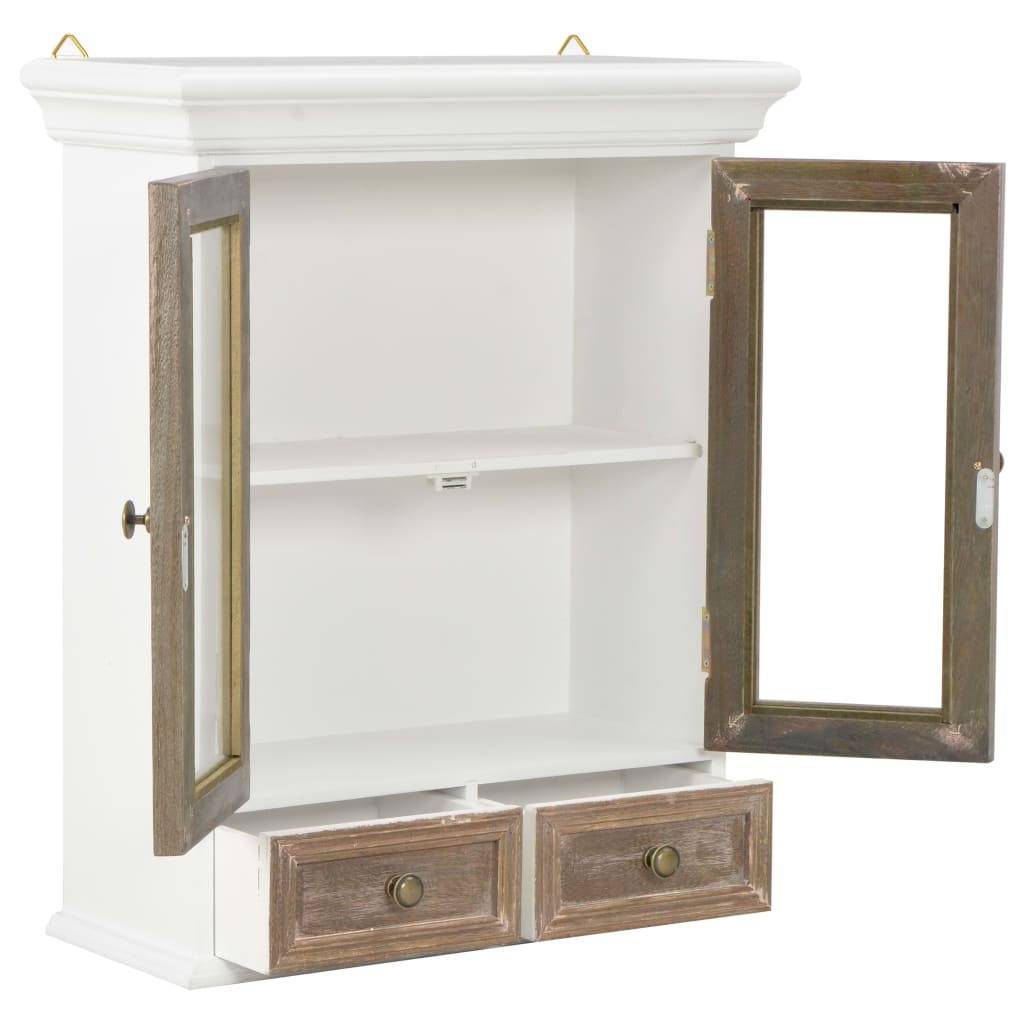 vidaXL Wandschrank Weiß 49x22x59 cm Holzwerkstoff