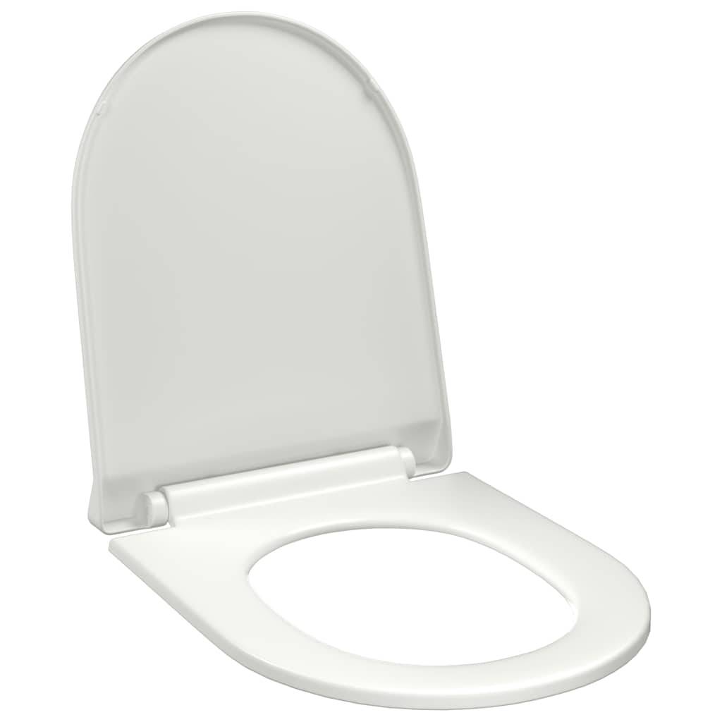 vidaXL Toilettensitz mit Absenkautomatik und Quick-Release-Design Weiß