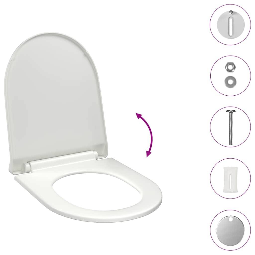 vidaXL Toilettensitz mit Absenkautomatik und Quick-Release-Design Weiß