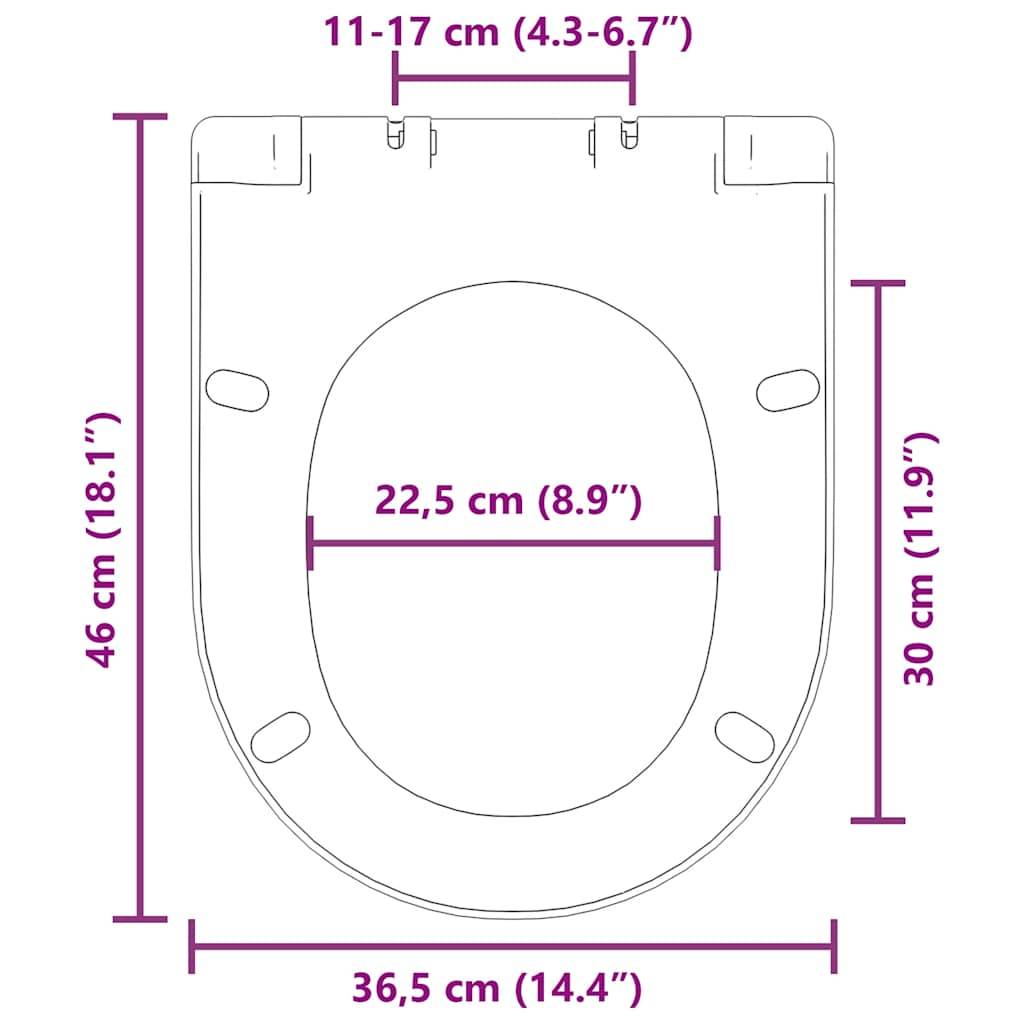 vidaXL Toilettensitz mit Absenkautomatik und Quick-Release-Design Weiß