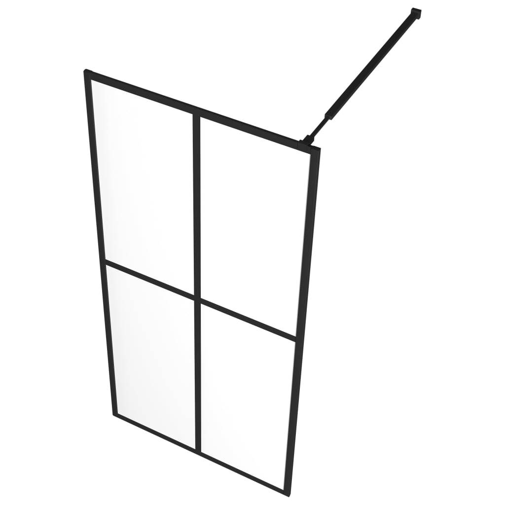 vidaXL Duschwand für Walk-in Dusche Klares Sicherheitsglas 90x195 cm