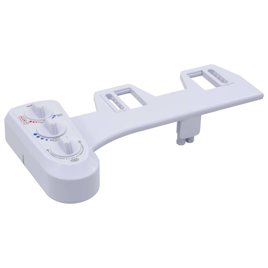 vidaXL Bidet-Aufsatz für Toilettensitz Heiß-/Kaltwasser Doppeldüsen