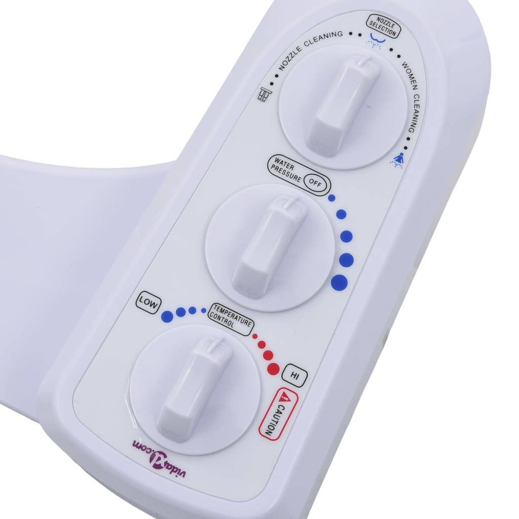 vidaXL Bidet-Aufsatz für Toilettensitz Heiß-/Kaltwasser Doppeldüsen