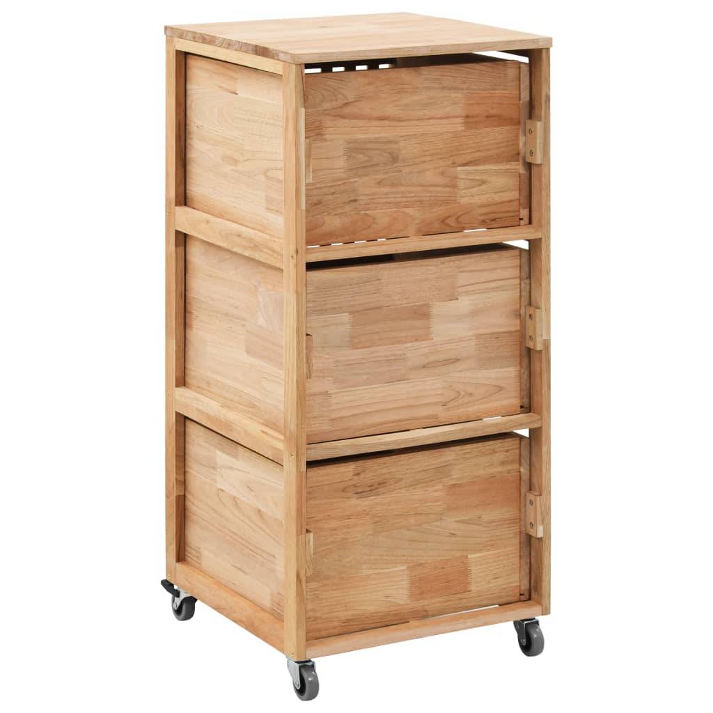 vidaXL Badschrank 41x41x91 cm Massivholz Walnuss