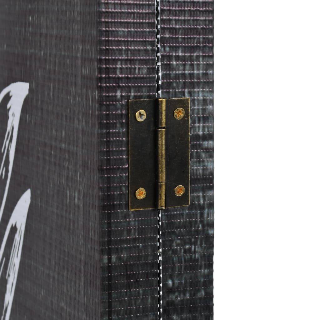 vidaXL Raumteiler klappbar 200 x 170 cm Federn Schwarz-Weiß