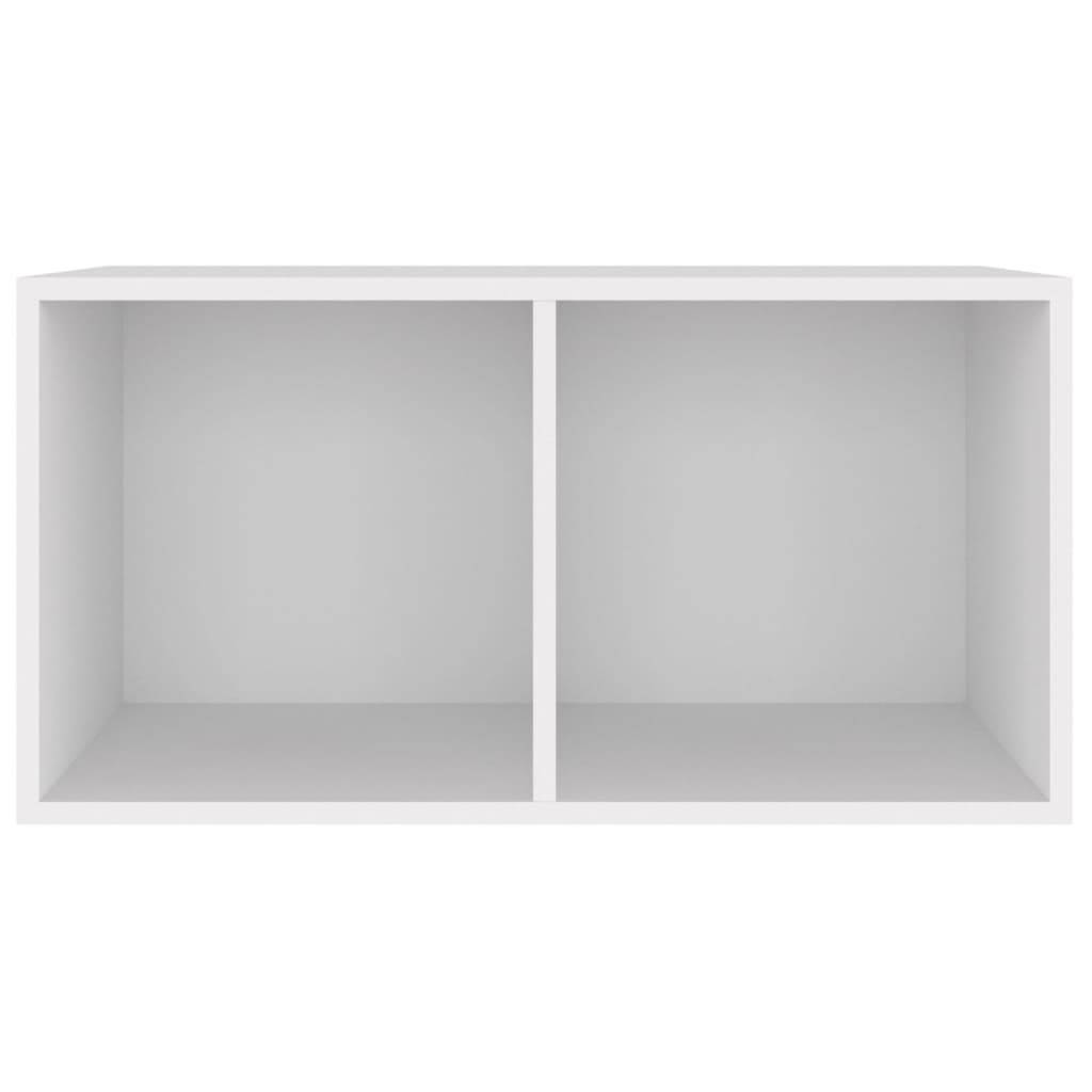 vidaXL Schallplatten-Aufbewahrungsbox Weiß 71x34x36 cm Holzwerkstoff