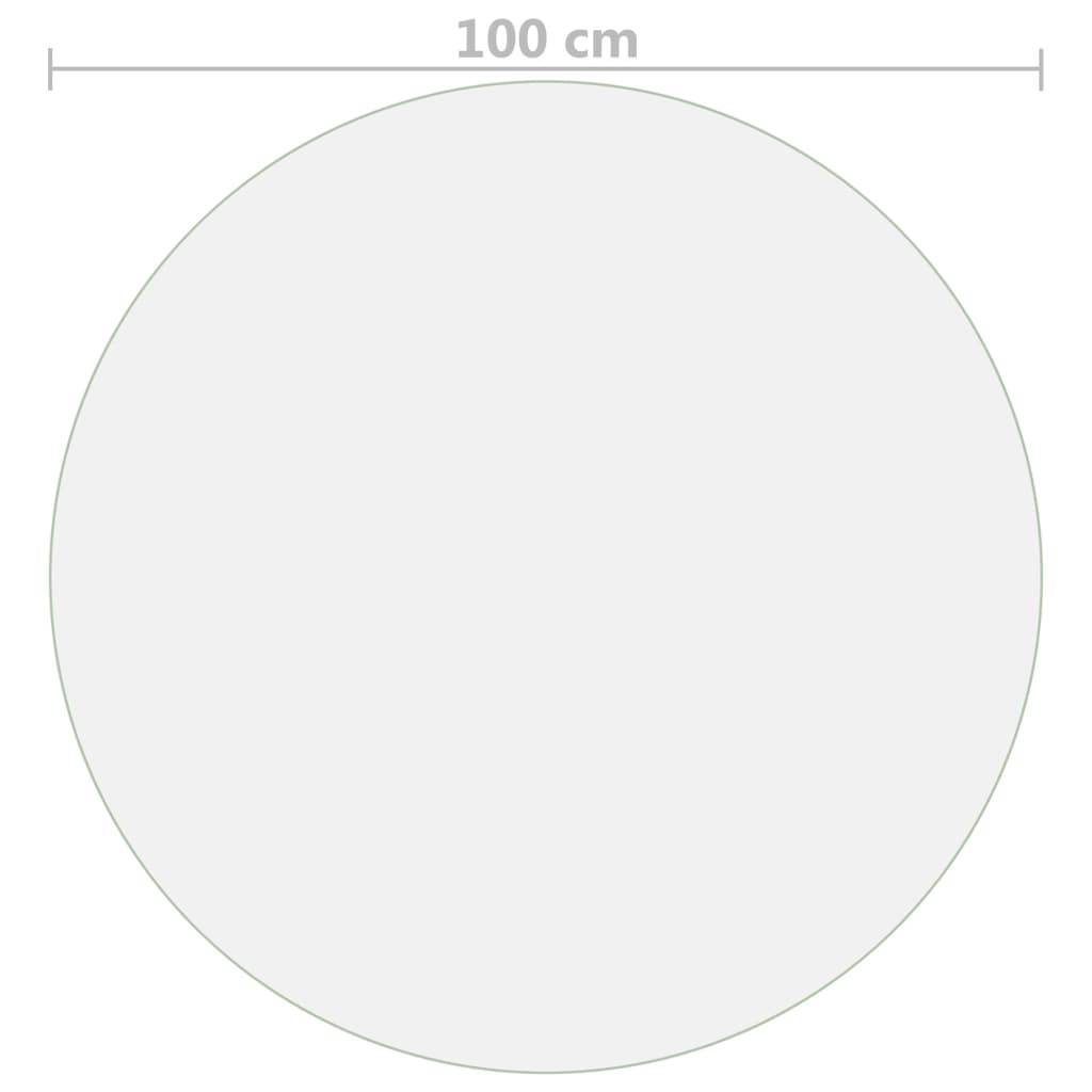 vidaXL Tischfolie Transparent Ø 100 cm 1,6 mm PVC