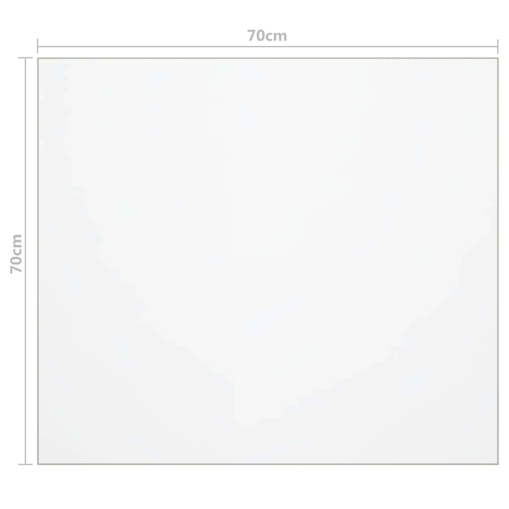 vidaXL Tischfolie Transparent 70x70 cm 2 mm PVC