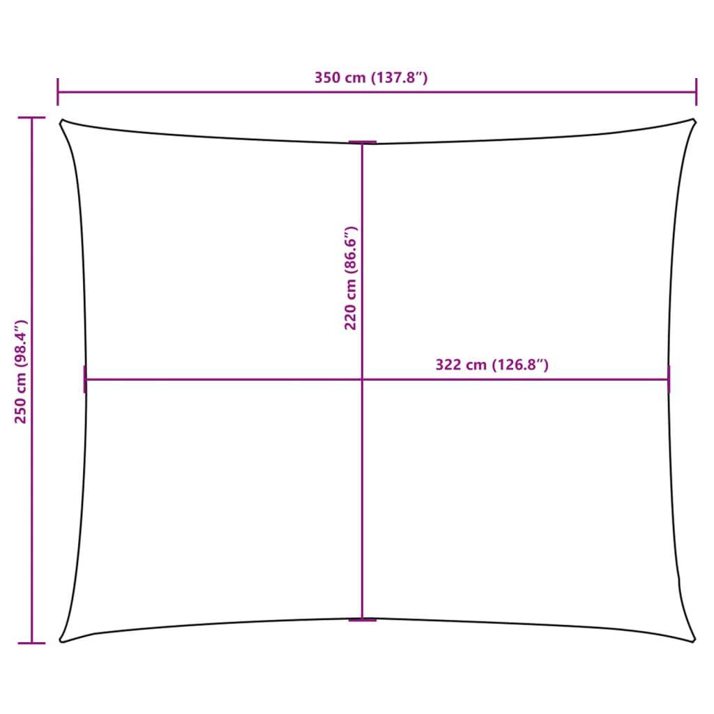 vidaXL Sonnensegel Oxford-Gewebe Rechteckig 2,5x3,5 m Taupe