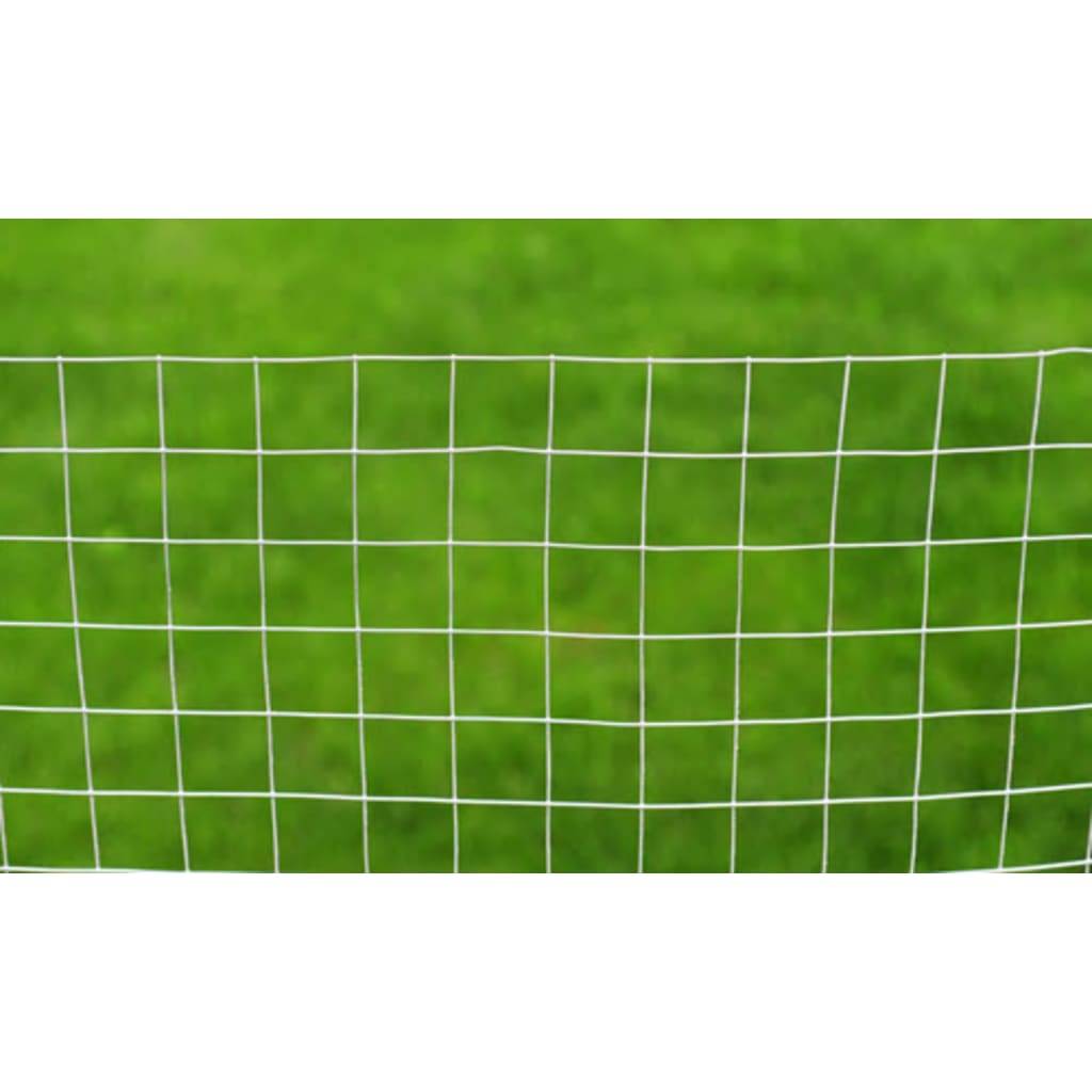 vidaXL Drahtzaun für Hühner Verzinkter Stahl 10x1 m Silbern