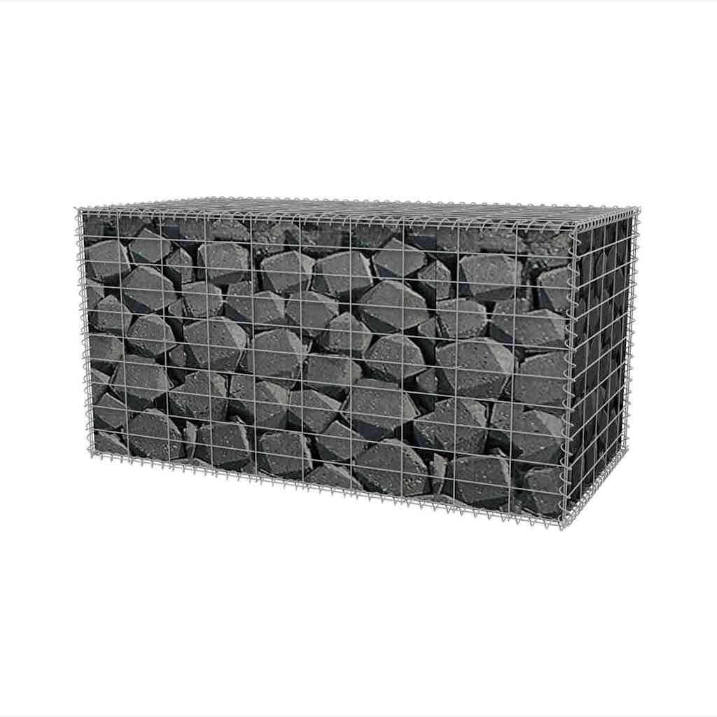 vidaXL Gabionenkorb Stahl 100×50×50 cm