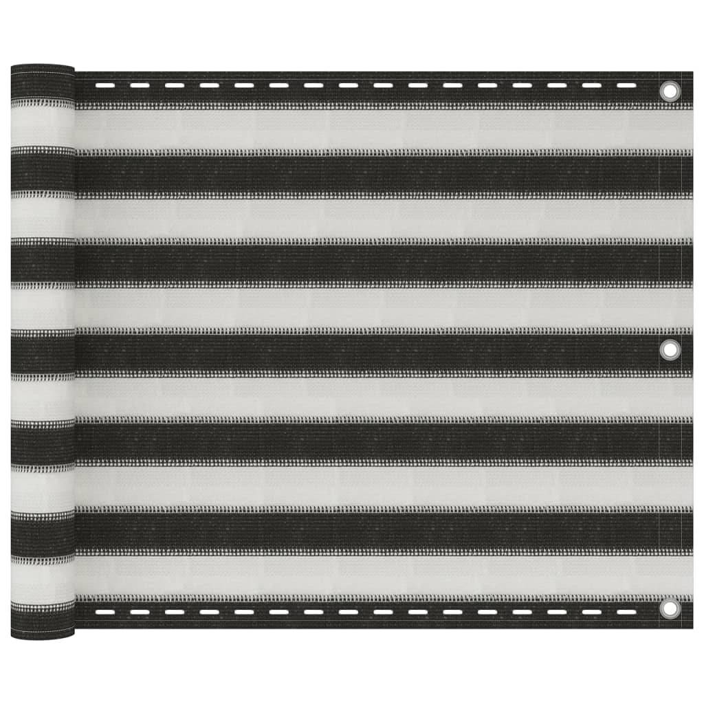 vidaXL Balkonsichtschutz HDPE 75x400 cm anthrazit und weiß