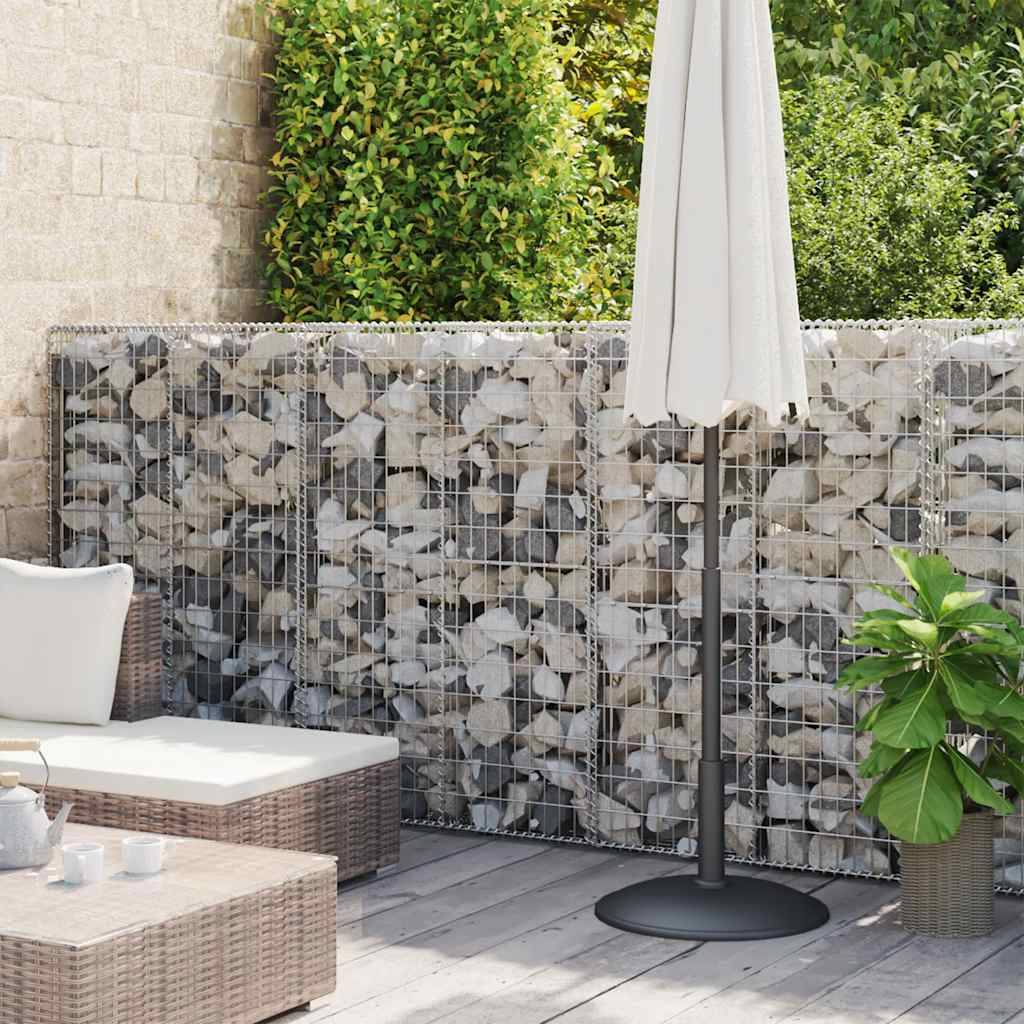 vidaXL Gabionenwand mit Abdeckung Verzinkter Stahl 900×50×150 cm
