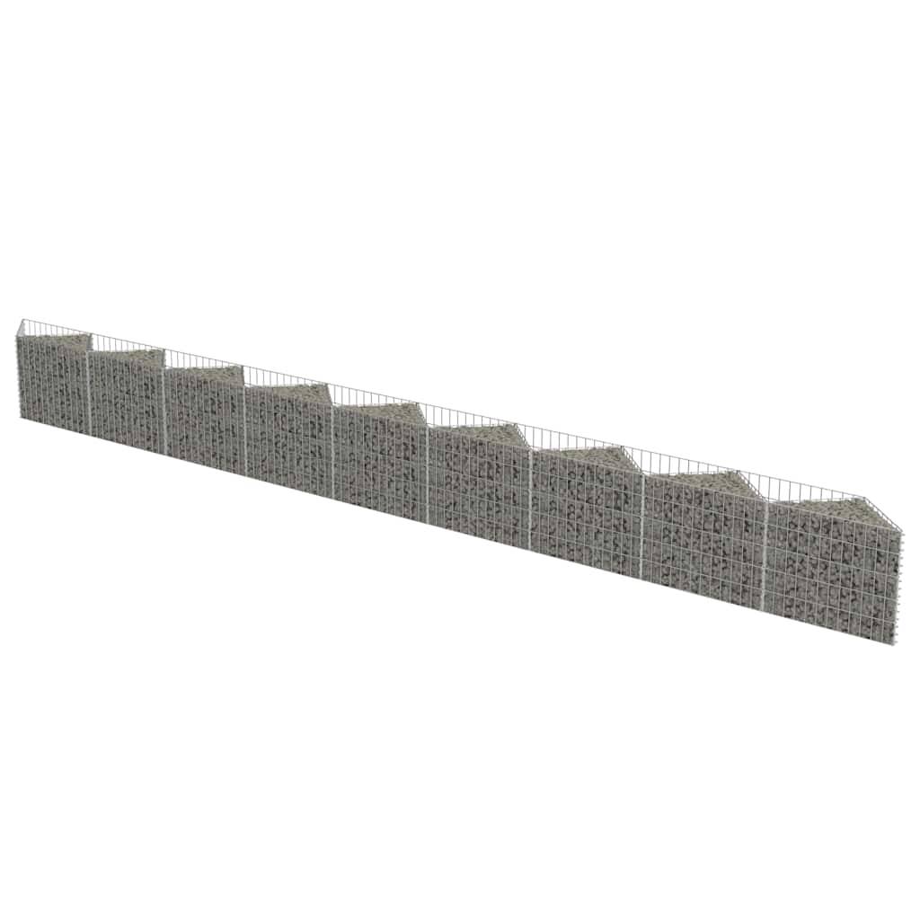 vidaXL Gabionenwand Verzinkter Stahl 630×30×50 cm