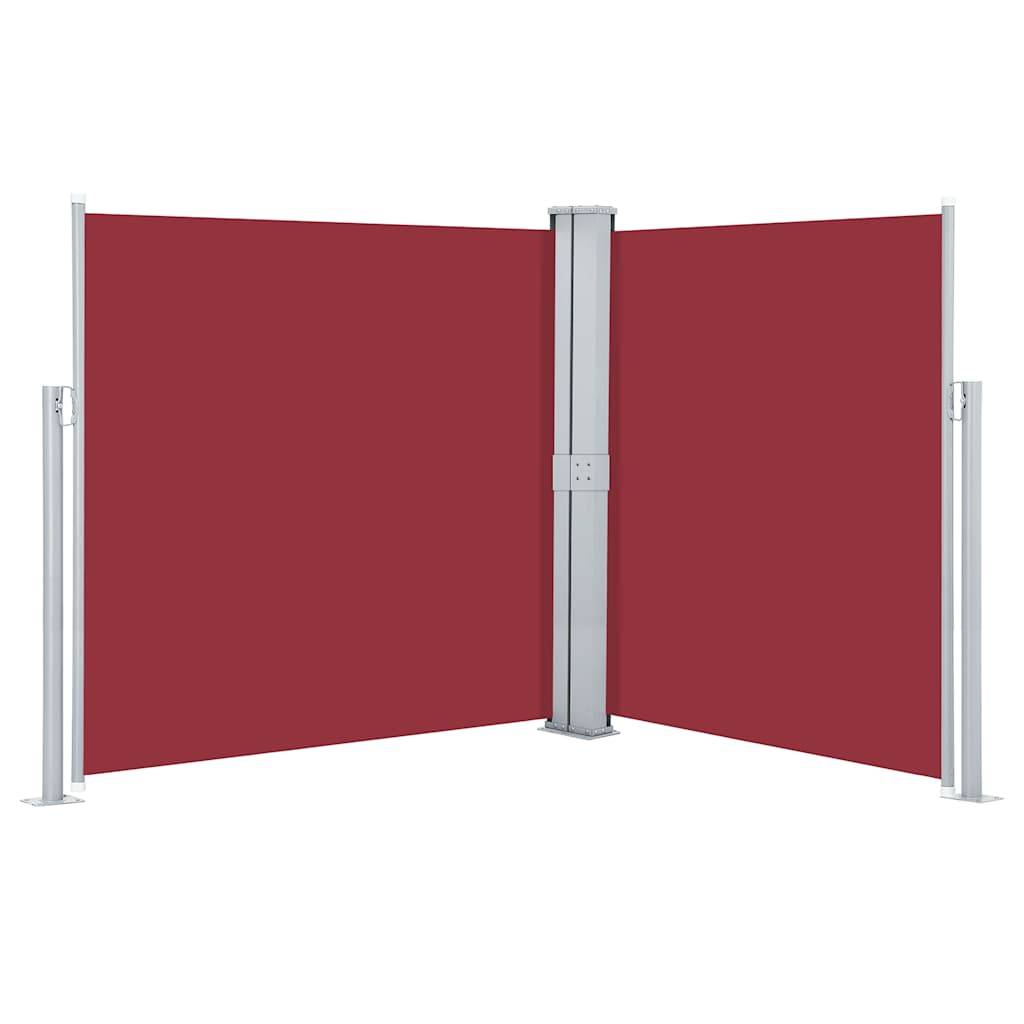 vidaXL Ausziehbare Seitenmarkise Rot 160 x 600 cm
