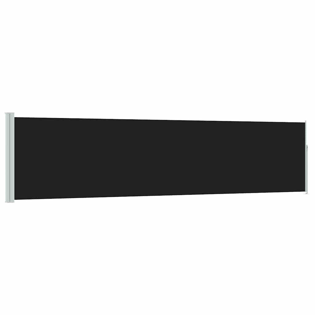 vidaXL Ausziehbare Seitenmarkise 120×500 cm Schwarz
