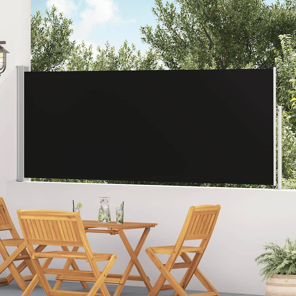 vidaXL Ausziehbare Seitenmarkise 120×500 cm Schwarz