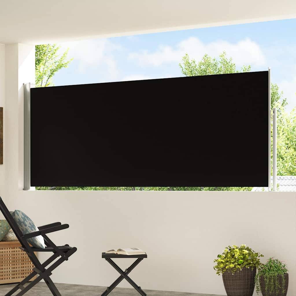vidaXL Ausziehbare Seitenmarkise 120×500 cm Schwarz