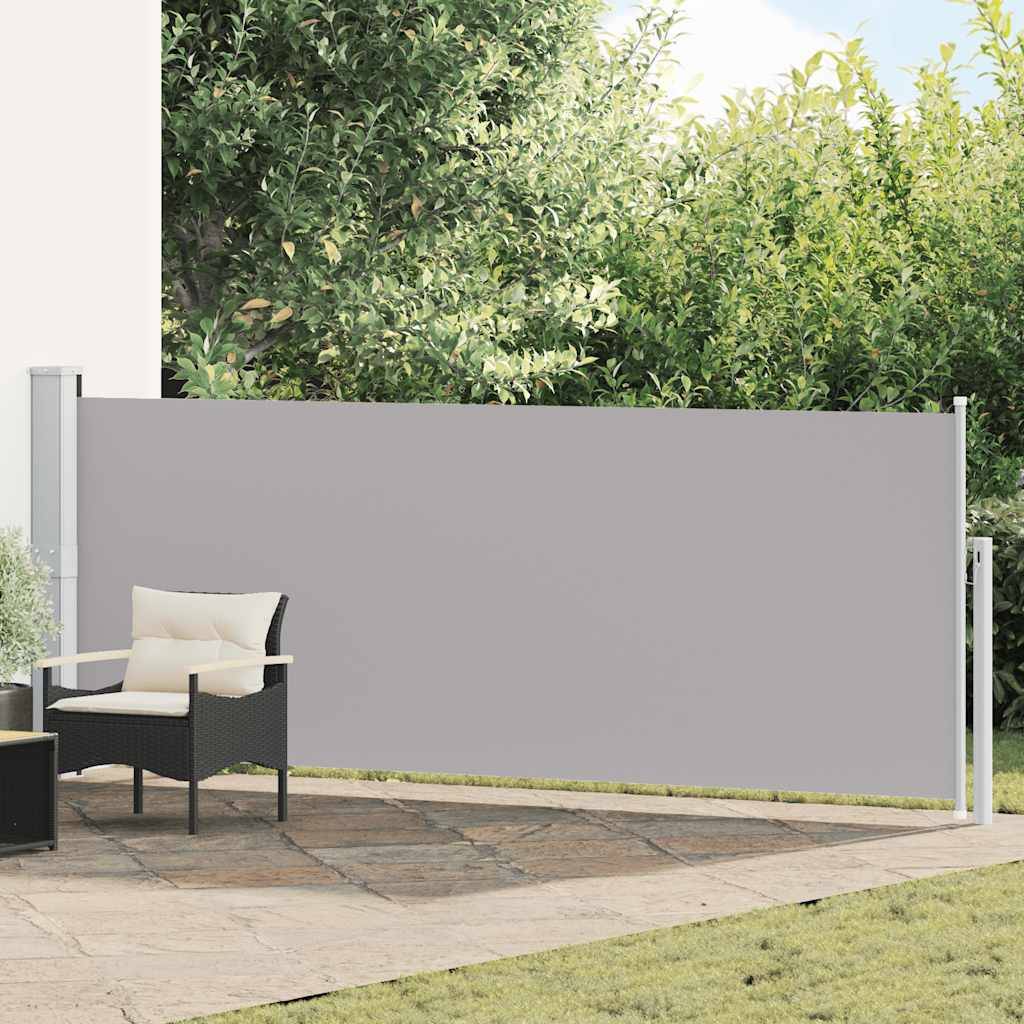vidaXL Ausziehbare Seitenmarkise 140×500 cm Grau
